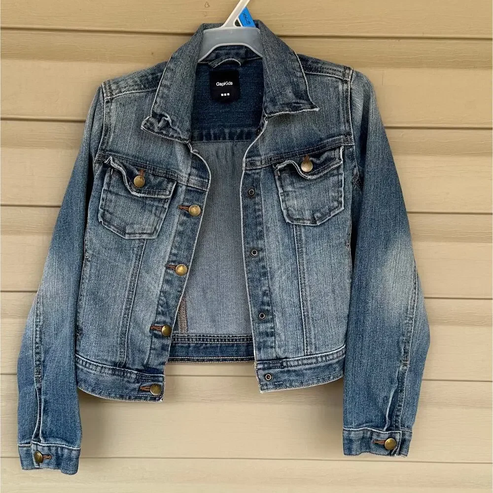 Upcycled Washington Nationals MLB Gapkids Med Jean Jacket